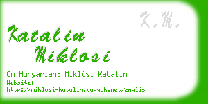 katalin miklosi business card